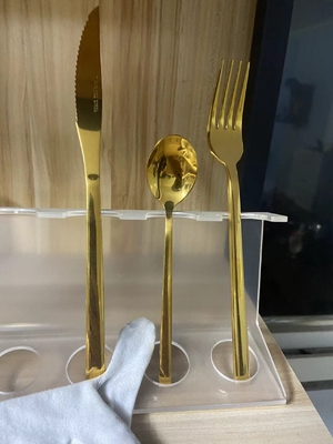 Acero inoxidable de color dorado cucharas de vajilla tenedores Pvd Titanio cromo máquina de recubrimiento al vacío
