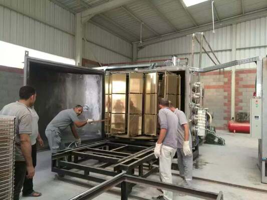 Equipo de revestimiento PVD de material de construcción cerámico con revestimiento de color personalizado y funcionamiento automático completo