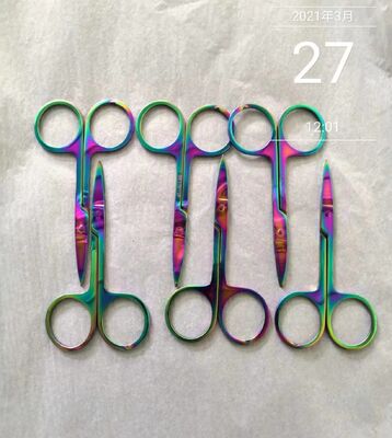 Tijeras para revestimiento al vacío PVD multicolor con superficie lisa y a prueba de óxido para uso diario