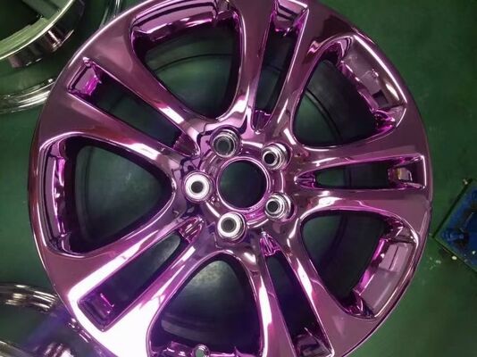 Máquina de recubrimiento PVD multicolor personalizada con control automático total y 1 año de garantía para mejorar la superficie de las ruedas automáticas