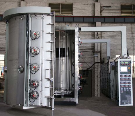 Calidad Máquina de recubrimiento a vacío de pulverización por magnetrón totalmente automática para piezas de trabajo de tejas cerámicas con acabados de múltiples colores metálicos Fábrica