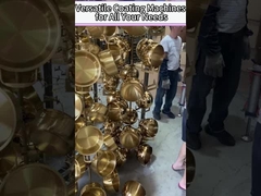 Máquina de recubrimiento con vacío PVD de cristal de vidrio para color dorado